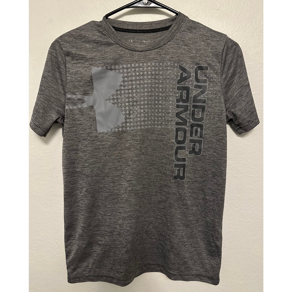 Under Armour Tech Velocity Crossfade Short Sleeve- Gray/Black YXL